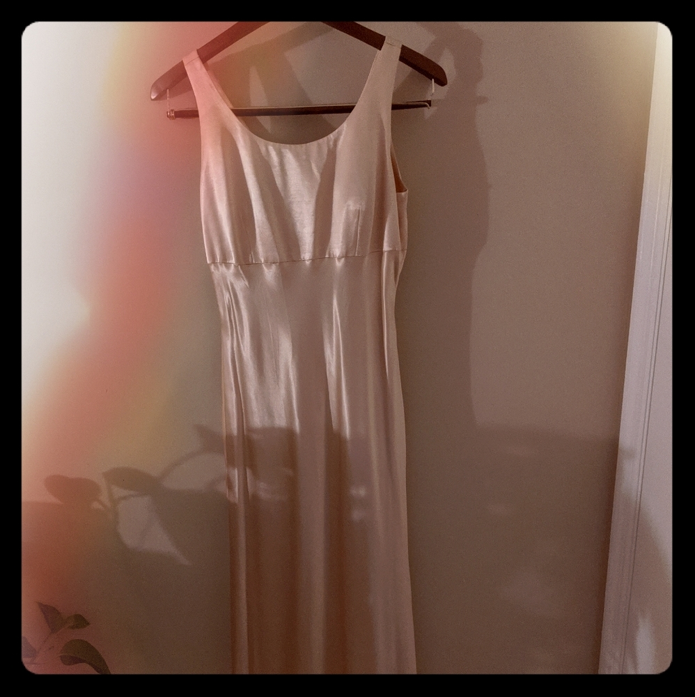 90s Bias Cut Satin Evening Dress